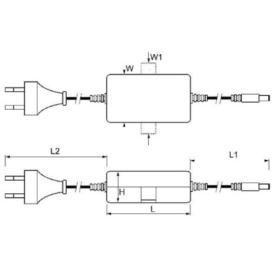 PULSAR - (108333) - PSD12070 - Switching power supply in plastic housing with holder, 12VDC-7A