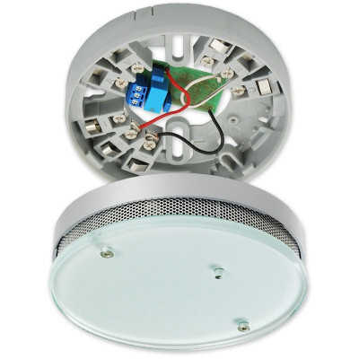 Detectomat CT 3005O-EZS - silver - optical smoke detector series 3000-design, complete