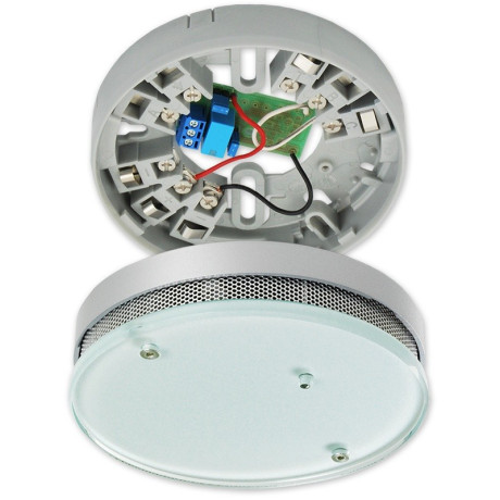 Detectomat CT 3005O-EZS - silver - optical smoke detector series 3000-design, complete