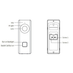 VÝPRODEJ!-Autonomní venkovní WIFI jednotka dveřního zvonku DS-KB6403-WIP