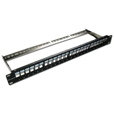 XtendLan PP19-24NS -  Patch panel CAT6A, 24 port, rack 19, neosazený