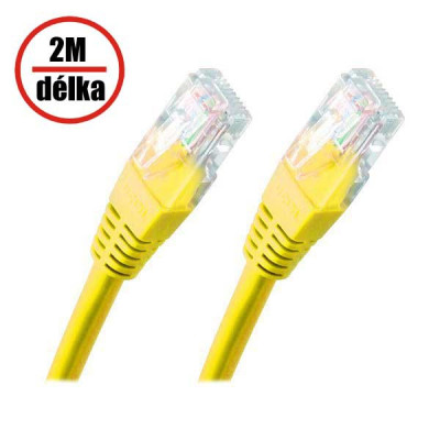 XtendLan (NETXTE3322) - Patch kabel Cat 5e UTP 2m žlutý