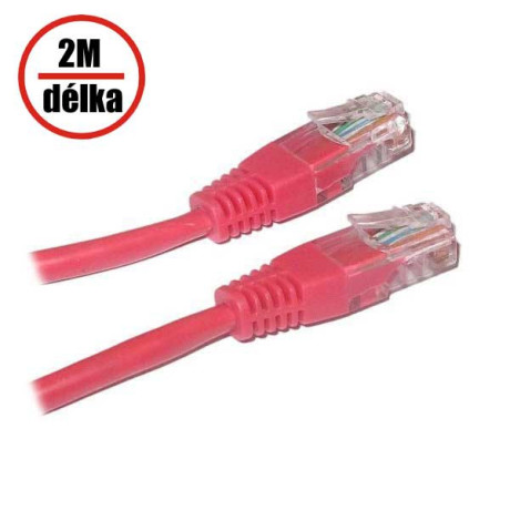 XtendLan (NETXTE3324) - Patch kabel Cat 5e UTP 2m červený