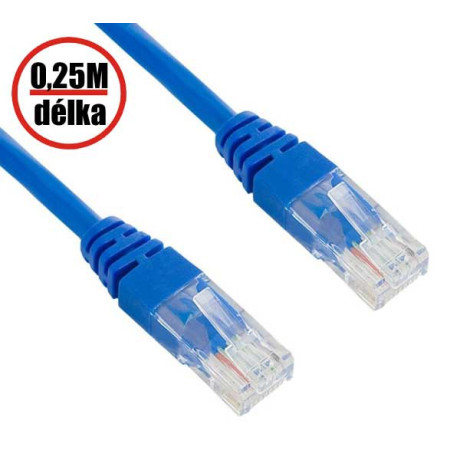 Patch kabel XtendLan Cat 5e UTP 1m modrý