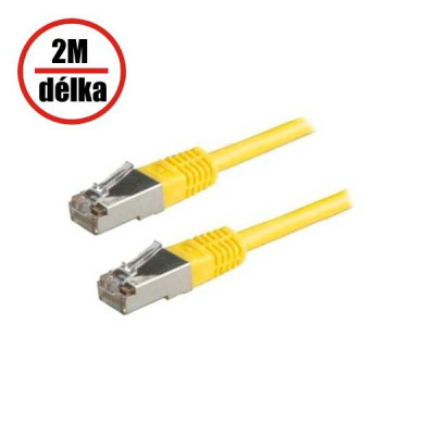 Patch kabel XtendLan Cat 5e FTP 2m žlutý-PK_5FTP020 yellow