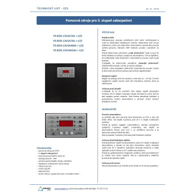 PULSASR PS-BOX-13V10A65Ah+LCD zálohovaný zdroj v boxu s detekcí poruch