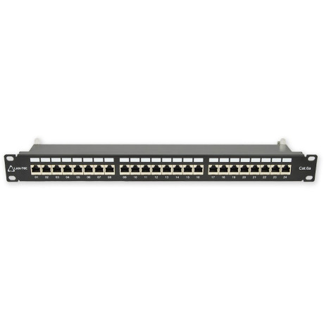 LAN-TEC PP-170 24P/C6A 19" patch panel 1U, 24 portů C6A