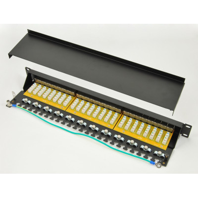 LAN-TEC PP-160 24P/C6/S 19" patch panel 1U, 24 portů C6 stíněný