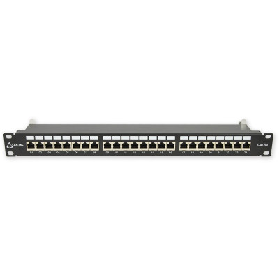 LAN-TEC PP-160 24P/C6/S 19" patch panel 1U, 24 portů C6 stíněný