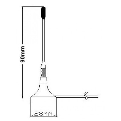 GSM/GPRS 3G/4G/LTE anténa (3dBi, SMA)