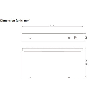 Hikvision DS-3E0310HP-E 10/7+1 PoE switch, 2x uplink 1Gbps