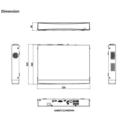 Hikvision DS-7604NXI-K1/4P 4CH, 12 Mpx, 1xHDD, 40Mb/80Mb, H.265+, VCA, 4K, AcuSense, PoE