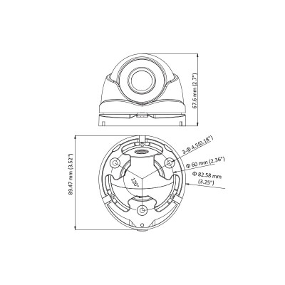 Hikvision DS-2CE56D0T-IRMF - (2.8mm)(C) 2Mpx, 4v1 dome ball kamera, 2,8mm, IR 20m