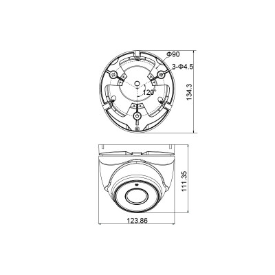 Hikvision DS-2CE56D8T-IT3ZF - (2.7-13.5mm) 2Mpix, 4v1 dome ball kam, 2,7-13,5mm, WDR, EXIR 60m