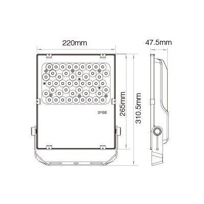 MiBoxer Zahradní LED svítídlo Mi-LiGHT | RGB+CCT | 50W | 4000lm | 2,4GHz + WiFI | 230V |