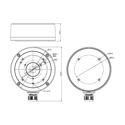 Hikvision DS-1280ZJ-S (white) - (0104-150) - universal mounting base for cameras