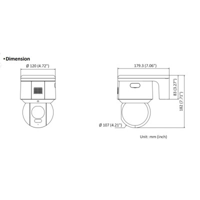 HIKVISION DS-2DE3A400BW-DE(F1)(T5) - 4 Mpx, venkovní PTZ, f4mm, WDR 120dB, LED 30m, ColorVu , AcuSense