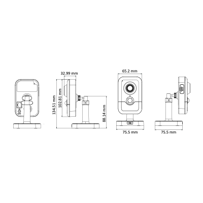 HIKVISION DS-2CD2483G2-I(2,8 mm) – 8 MPix, IP-Würfel, AcuSense-Kamera, 2,8 mm, WDR, IR 10 m, PIR, H265+