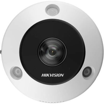 HIKVISION DS-2CD63C5G1-IVS(1,29 mm) – 12 Mpx, FISHEYE-Kamera, f1,29 mm, IR 15 m, 2x Mikrofon, Lautsprecher