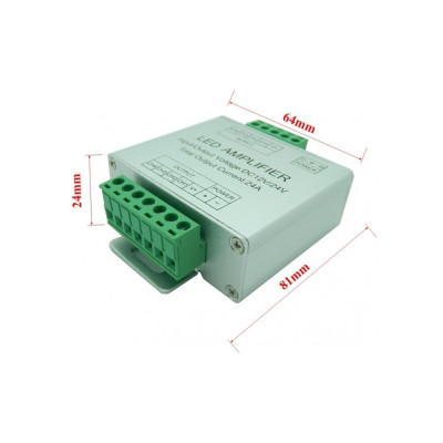 T-LED AMP6 RGBW Four-channel RGBW amplifier 288W, 4x6A, suitable for RGBW strips, panels and other RGBW light sources and module