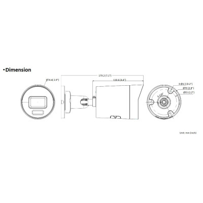 Hikvision DS-2CD2067G2H-LIU - (2.8mm)(eF) 6 Mpix, IP bullet, hybridní přísvit 40m, WDR, mikrofon