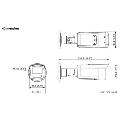 Hikvision DS-2CD2T67G2H-LI - (2.8mm)(eF) 6 Mpix, IP bullet, hybridní přísvit 60m, WDR